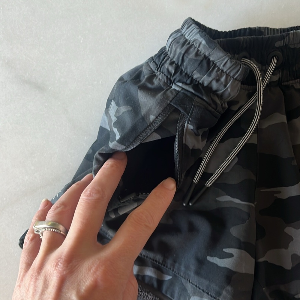 Athleta || Girls Black Camo Athletic Shorts - Picture 2 of 5